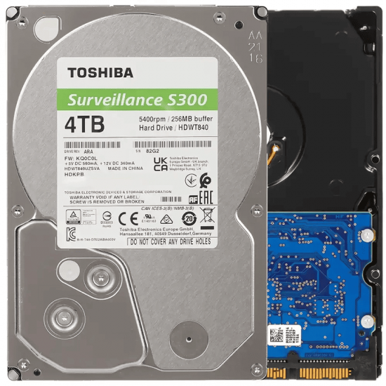 ฮาร์ดดิสก์ HDD TOSHIBA S300 4TB 5400RPM 256MB SATA HDD3.5"(HDWT840UZSVA) สามารถออกใบกำกับภาษีได้