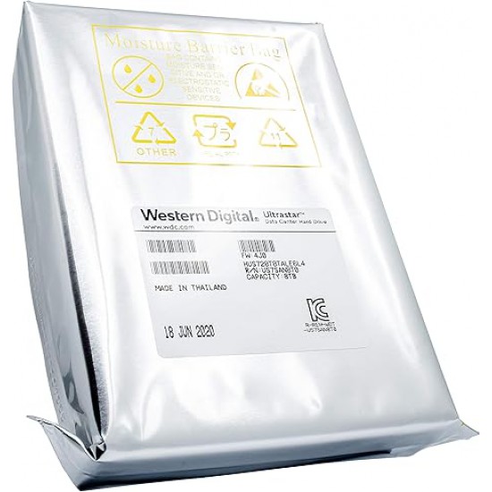 ฮาร์ดดิสก์ HDD WD Ultrastar DC HC320 8TB 3.5in 7200RPM 256MB SATA Ultra 512E SE(0B36404) สามารถออกใบกำกับภาษีได้