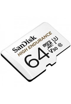MEMORY MICRO SD SANDISK 64 Gb (กล้องวงจรปิด/ติดรถ) High Endurance Full HD/4K UHD 100Mb/s (SDSQQNR-064G-GN6IA) Adapter