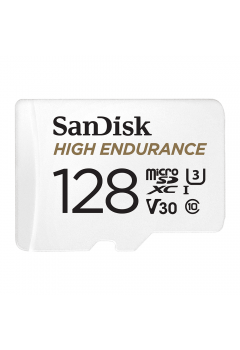 MEMORY MICRO SD SANDISK 128 Gb (กล้องวงจรปิด/ติดรถ) High Endurance Full HD/4K UHD 100Mb/s (SDSQQNR-128G-GN6IA) Adapter