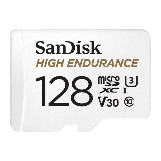 MEMORY MICRO SD SANDISK 128 Gb (กล้องวงจรปิด/ติดรถ) High Endurance Full HD/4K UHD 100Mb/s (SDSQQNR-128G-GN6IA) Adapter