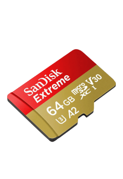 MEMORY MICRO SD SANDISK 64 Gb Extreme 4K Ultra HD A2 for Mobile Gaming Read160Mb/s,Write60Mb/s (SDSQXA2-064G-GN6GN)