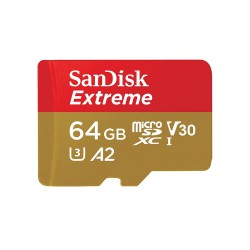MEMORY MICRO SD SANDISK 64 Gb Extreme 4K Ultra HD A2 for Mobile Gaming Read160Mb/s,Write60Mb/s (SDSQXA2-064G-GN6GN)
