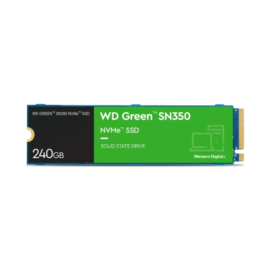 SSD WD 240Gb SSD M.2 Green SN350 NVMe Solid State Drive(WDS240G2G0C)