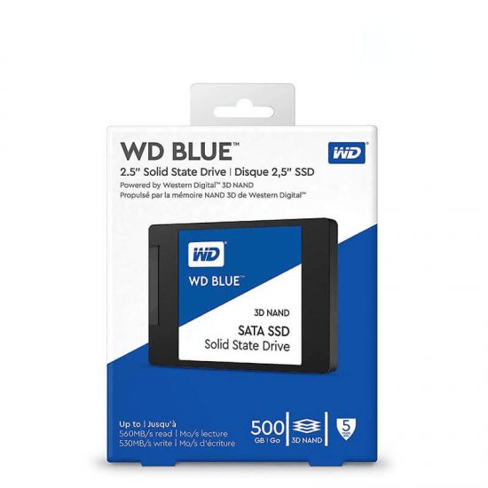 SSD WD 500Gb SSDSATA Blue 3D NAND Solid State Drive (WDSSD500GB-SATA-3D-5Year)WDS500G2B0A