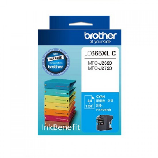 INK CARTRIDGE BROTHER BTH-LC-665XLC (CYAN)