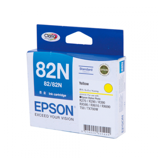 INK EPSSON 82N Y Yellow (T112490) ink cartridge - R270, R290, R390, RX590, TX700W,TX720WD - Std cap