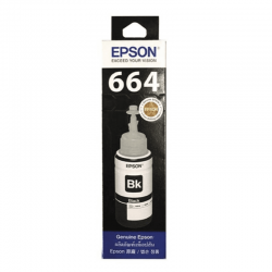 INK EPSON 664 Black 70ml (T664100) ink bottle L100/L110/L200/L210/L300/L350/L355/L550 (4K)