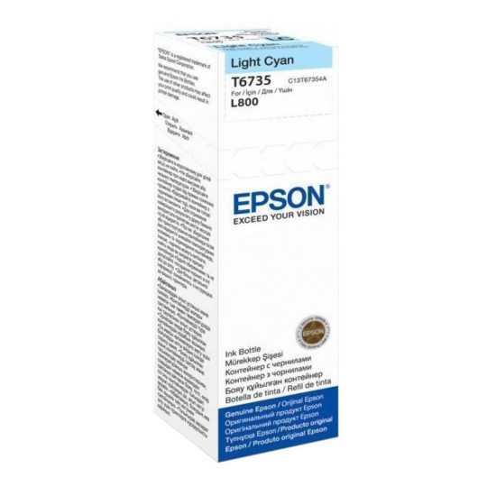 INK EPSON 673 Light Cyan 70ml (T673500) ink bottle L800 (1.8K-4R)