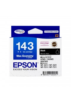 INK EPSON 143 Black (T143190) Ink Cartridge - BIX2 (TBS, L size)ME900WD, ME960FWD, ME82WD,WF3011, WF-3521,WF-7011, WF-7511