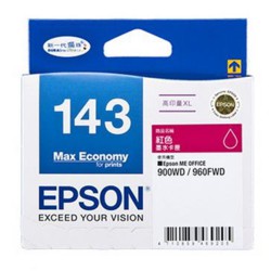 INK EPSON 143 Magenta (T143390) Ink Cartridge - DFP2 (TBS, S size)ME900WD, ME960FWD,ME82WD,WF3011, WF-3521,WF-7011, WF-7511